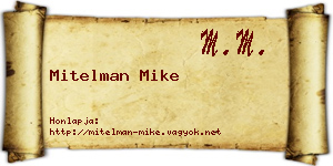 Mitelman Mike névjegykártya